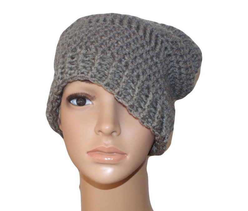 Slouch Hat, Renaissance Hat, Winter Fashion Hat, Edwardian Hat, Gray Cloche Hat, Gray Snow Hat, Womens Cloche Hat, Gray Slouch, Mens Hat image 1