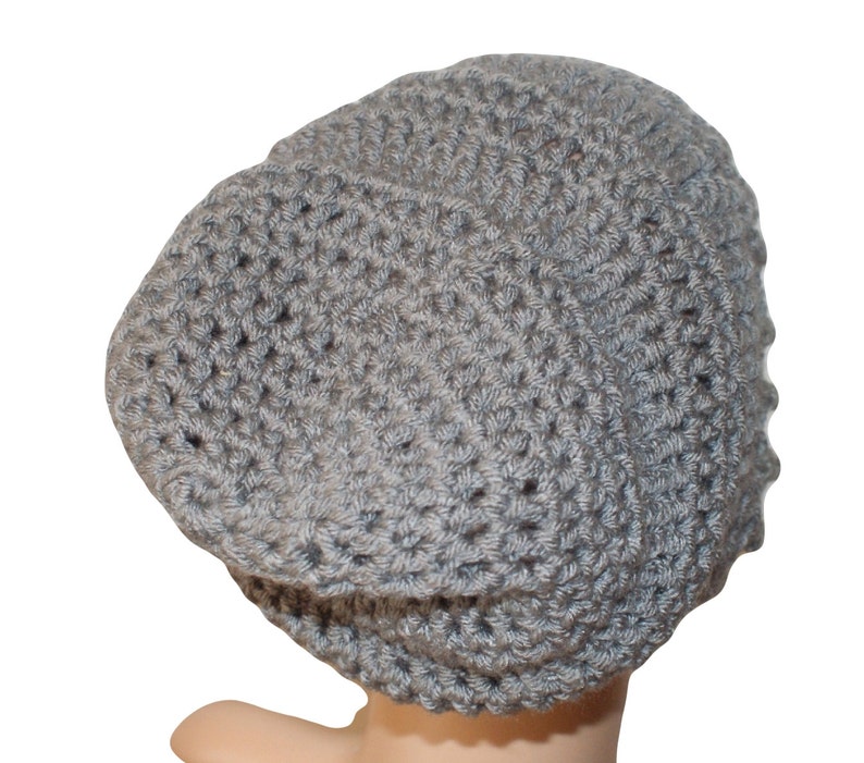 Slouch Hat, Renaissance Hat, Winter Fashion Hat, Edwardian Hat, Gray Cloche Hat, Gray Snow Hat, Womens Cloche Hat, Gray Slouch, Mens Hat image 3