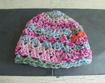 Sombrero de niña rosa, crochet bebé cloche, gorra de calcetín de bebé, gorro de bebé rosa, sombrero de Pascua de primavera bebé, sombrero de nieve, cloche de ganchillo, niño pequeño