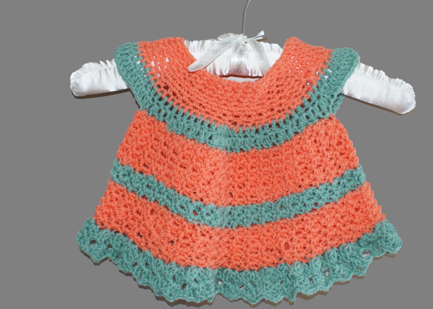 Crochet Baby Dress Orange Baby Girl Clothes Summer Baby Etsy