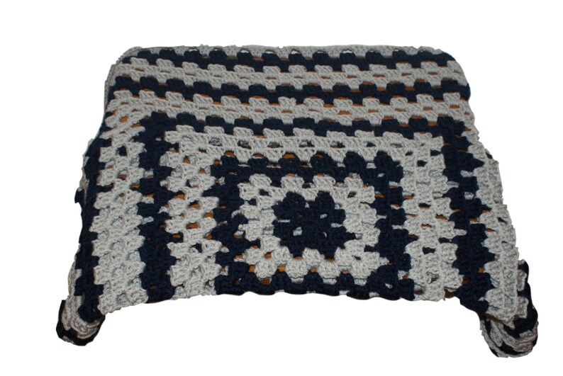 Gray Blanket, Blue Blanket, Navy Afghan, Baby Afghan, Baby Blanket Boy