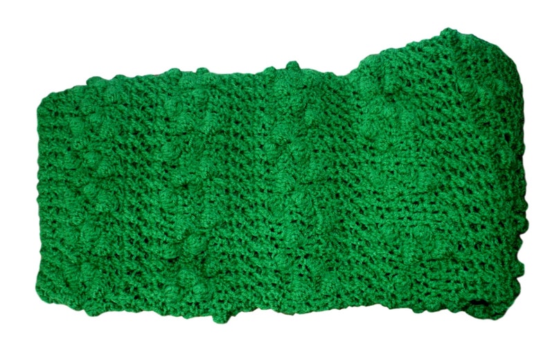 Crochet Baby Afghan, Green Blanket, Green Afghan, Doll Afghan, Baby Blanket, Crochet Baby Blanket, Green Baby Blanket, Crib Blanket, imagem 2