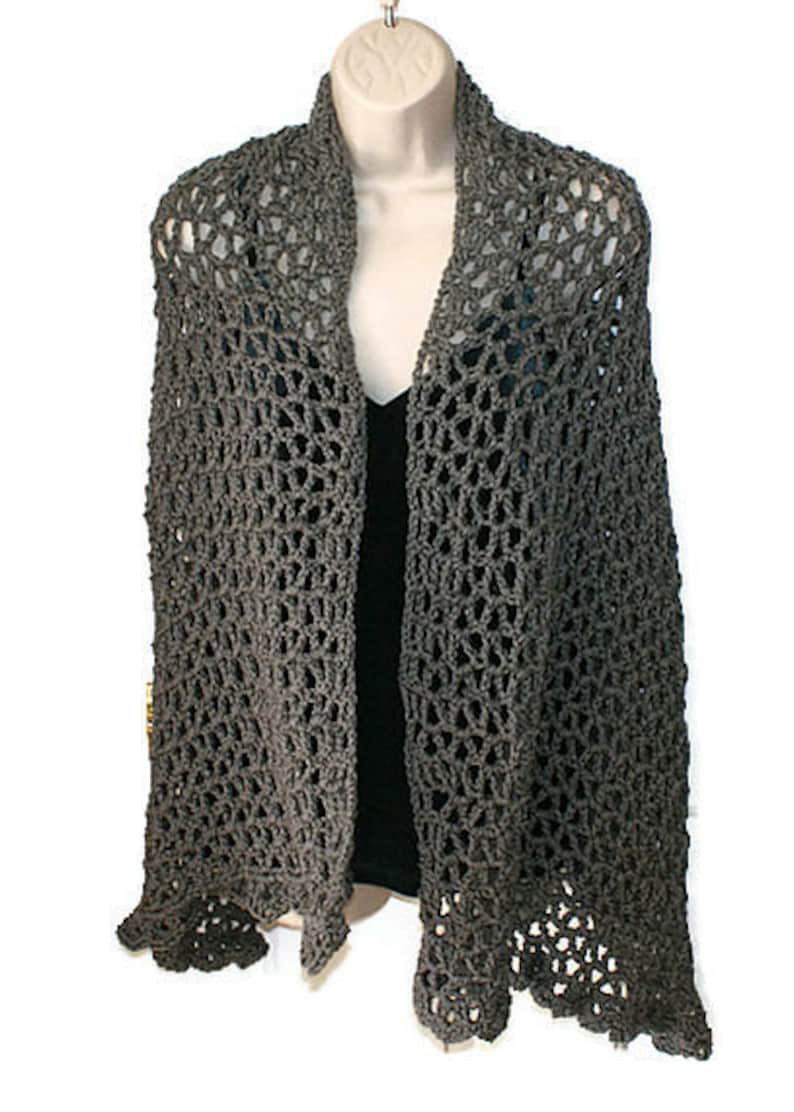 Womens Gray Shawl Autumn Fashion Wrap Gray Shawl Grey Etsy