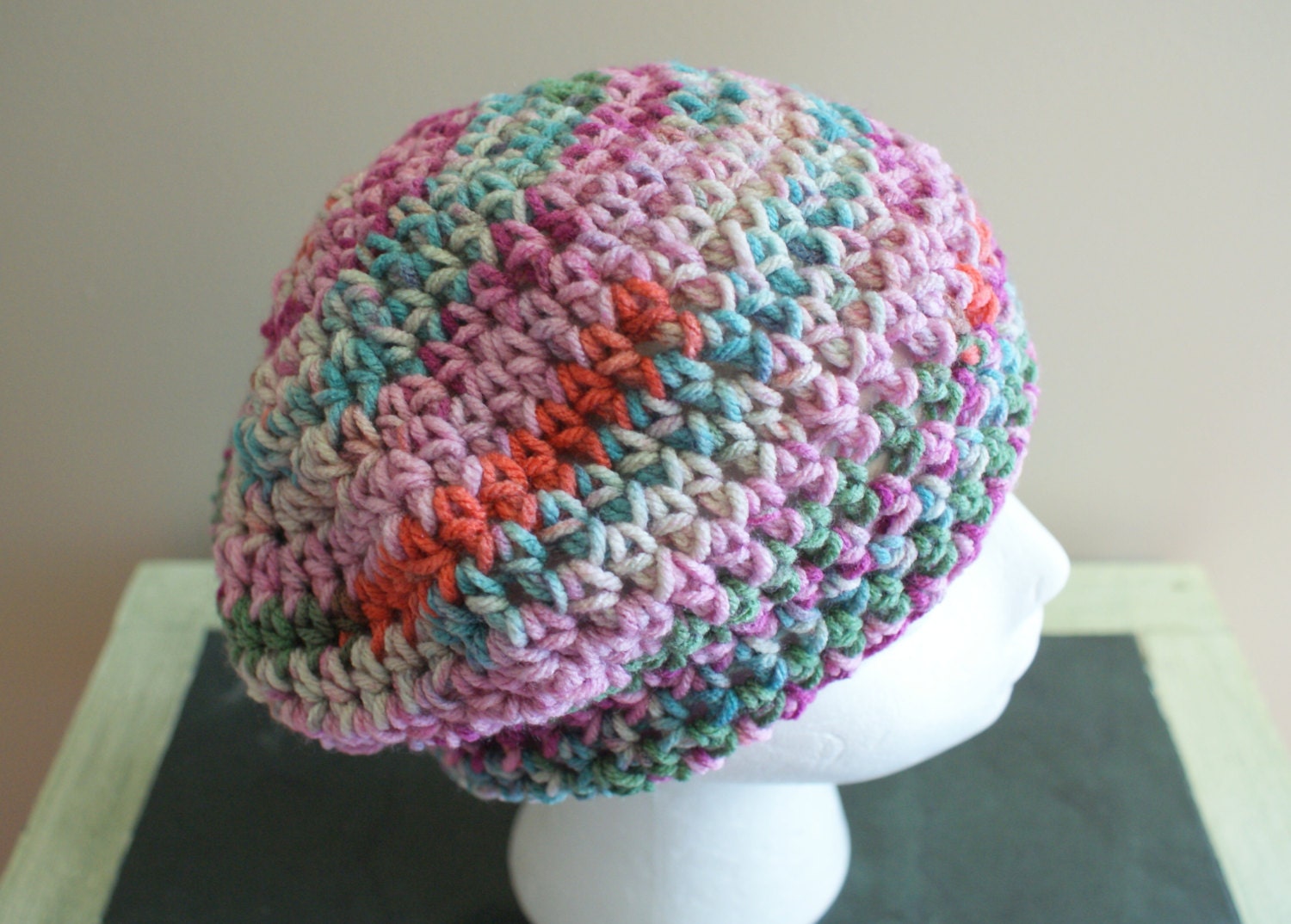 Blue Crochet Hat Womens Beret Spring Tam Spring Fashion - Etsy