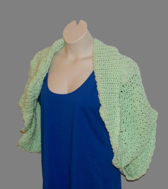 green sweater coat