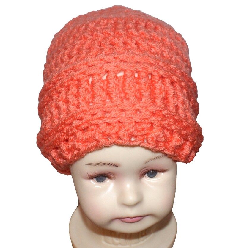 Kids Slouchy Hat, Kids Beanie, Crochet Toddler Hat, Kids Winter Cap, Sock Cap, Toddler Beanie, Kids Winter Hat, Kids Accessories, kids Hat image 2