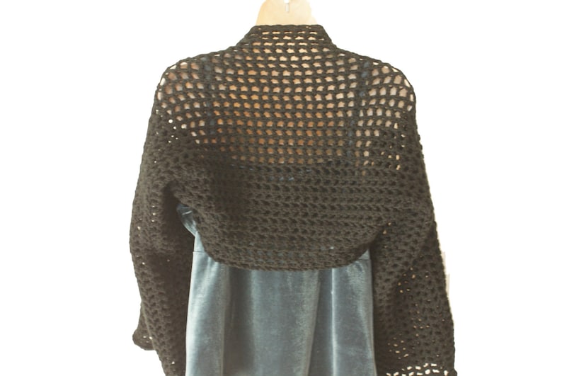 Black Shrug, Long Sleeve Shrug, Long Sleeve Bolero, Womens Vest, Black