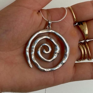 Whimsigoth Chunky Indie  Statement Spiral Necklace Y2K / 90s Boho Whimsy Vibes