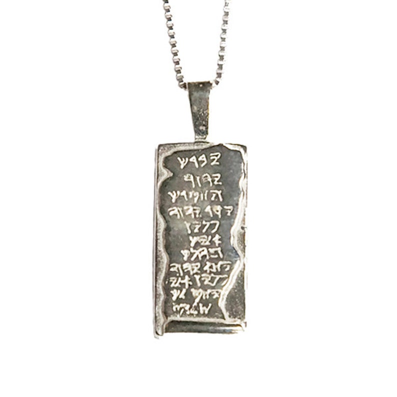 Sterling Silver Aaronic Blessing tablet Pendant Pd001 - Etsy