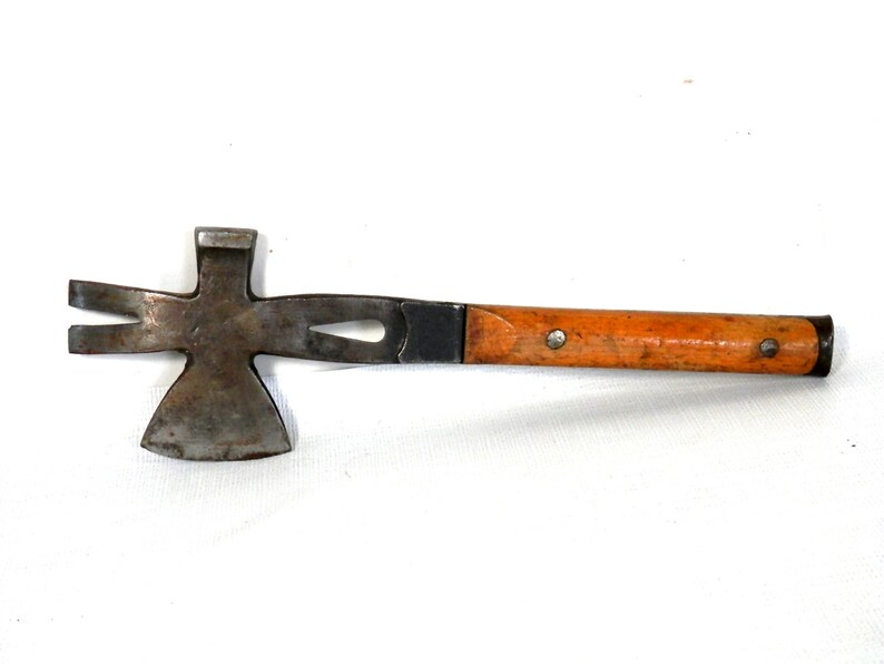 Antique Roofing Hammer by HMB with Oak Handle and Iron Blade Etsy