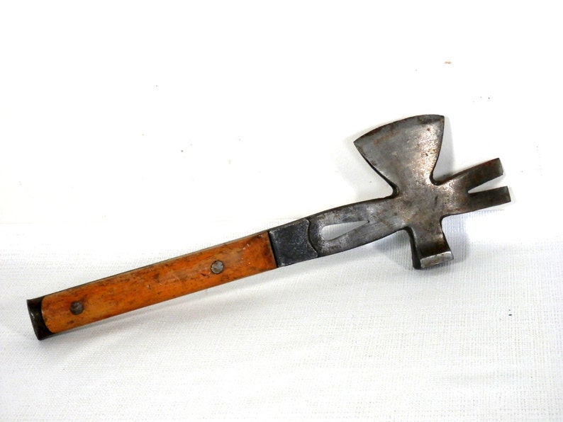 Antique Roofing Hammer by HMB with Oak Handle and Iron Blade Etsy