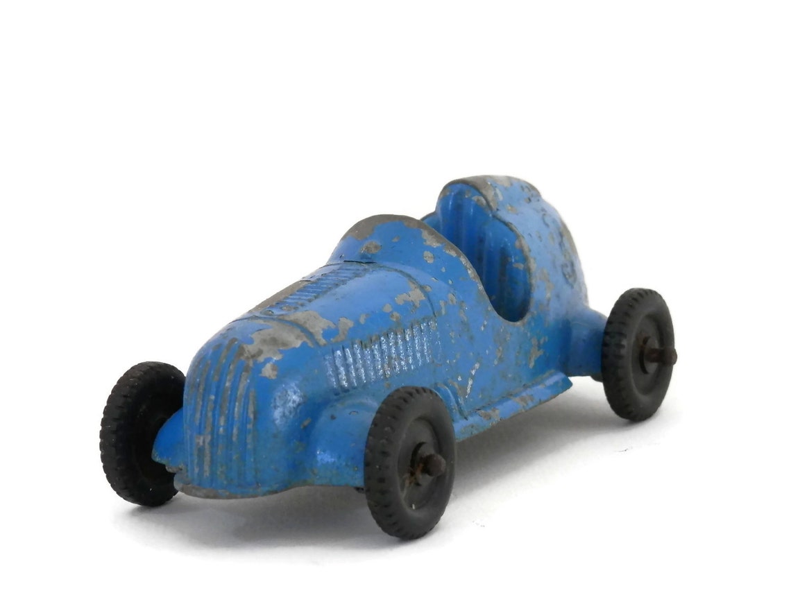 Antique Race Car 3 by Tootsie Toy Blue Die Cast Metal with Etsy