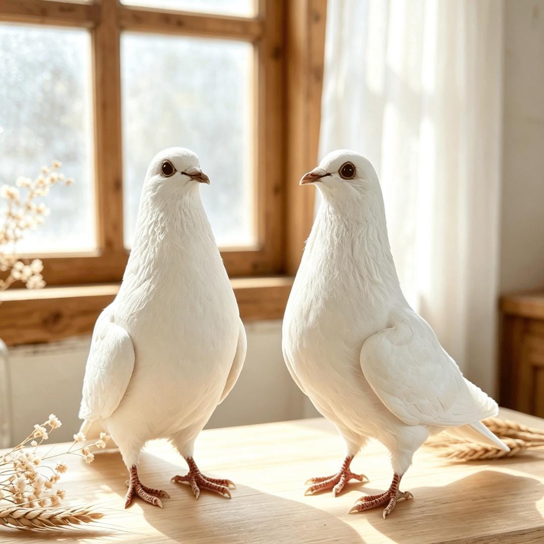 White Pigeon Ornament - Etsy