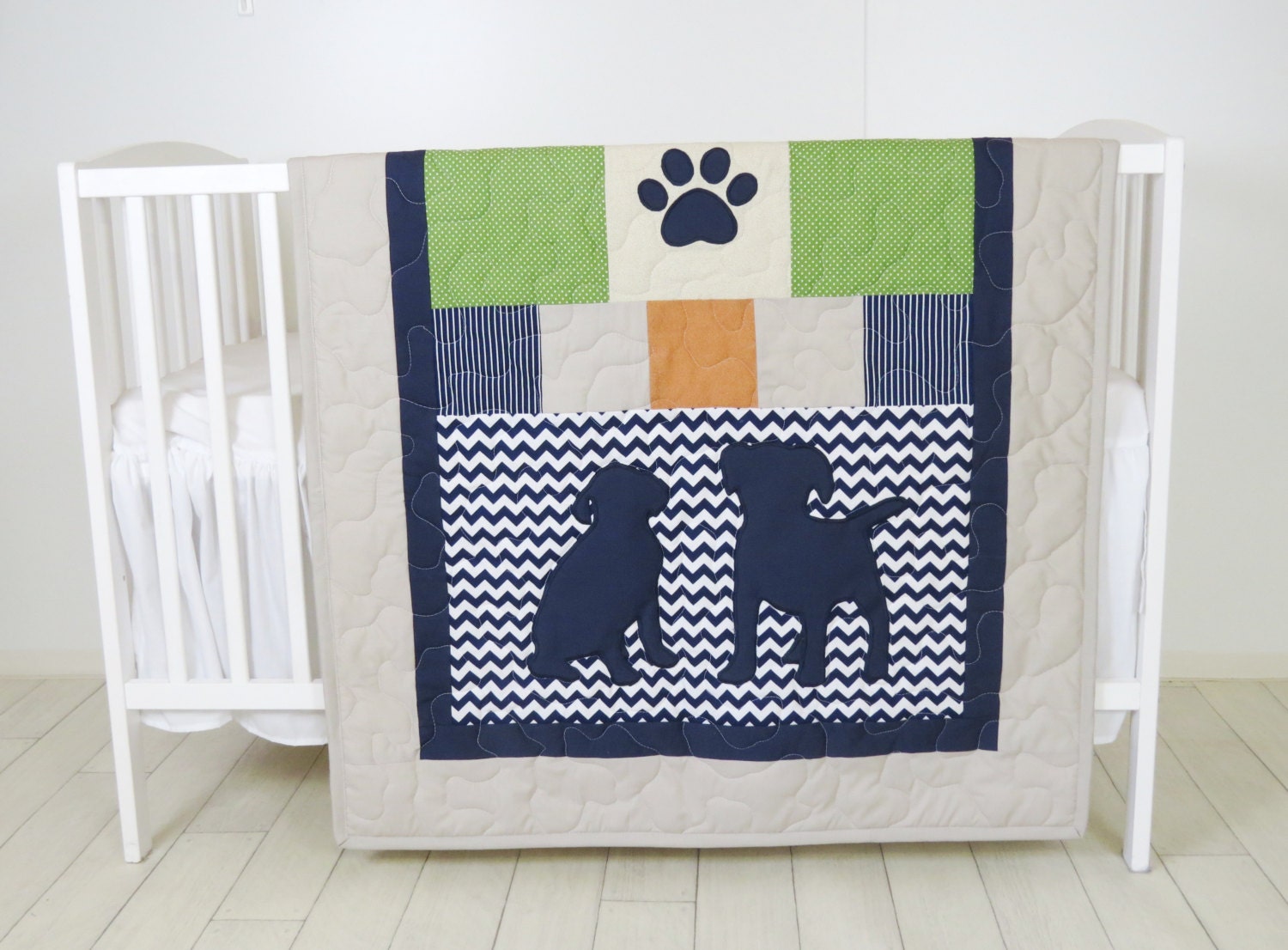 Baby Boy Blanket Labrador Quilt Dog Nursery