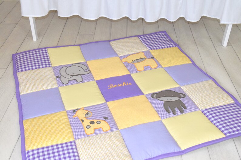 Baby Play Mat Personalized Playmat Jungle Baby Mat Neutral Etsy