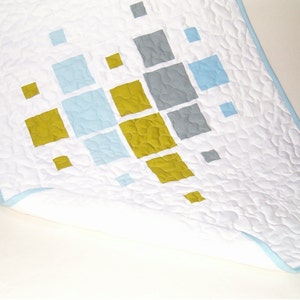 Baby Quilt, Crib Baby Quilt, Modern Patchwork Baby Quilt