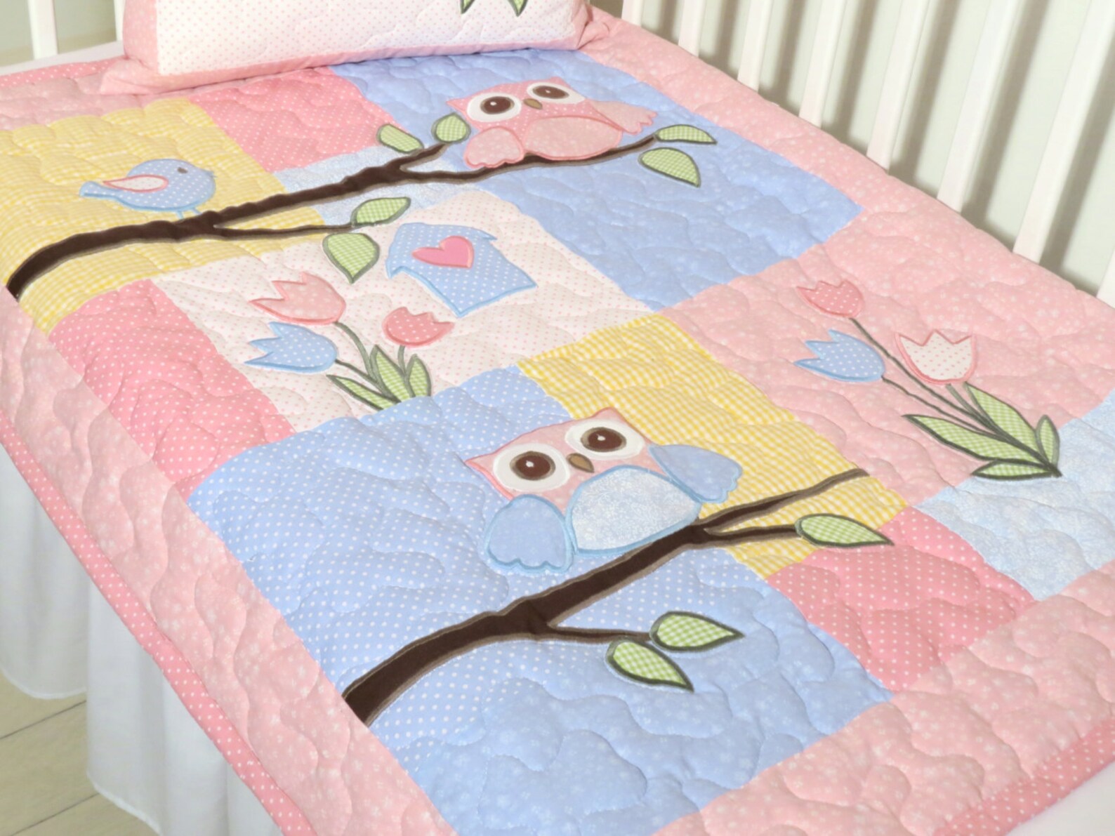 Baby Blanket Owl Quilt Blanket Baby Bedding Owl Nursery Etsy