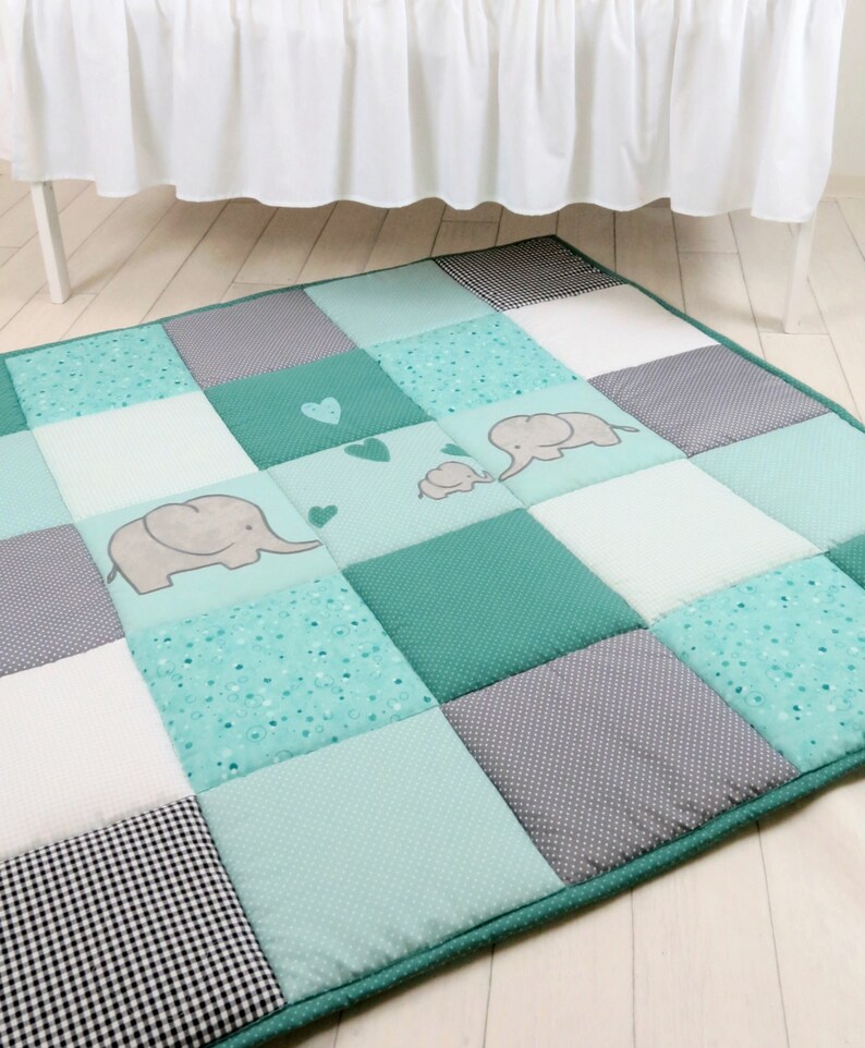 Baby Play Mat Baby Mat Baby Activity Mat Elephant Baby Etsy