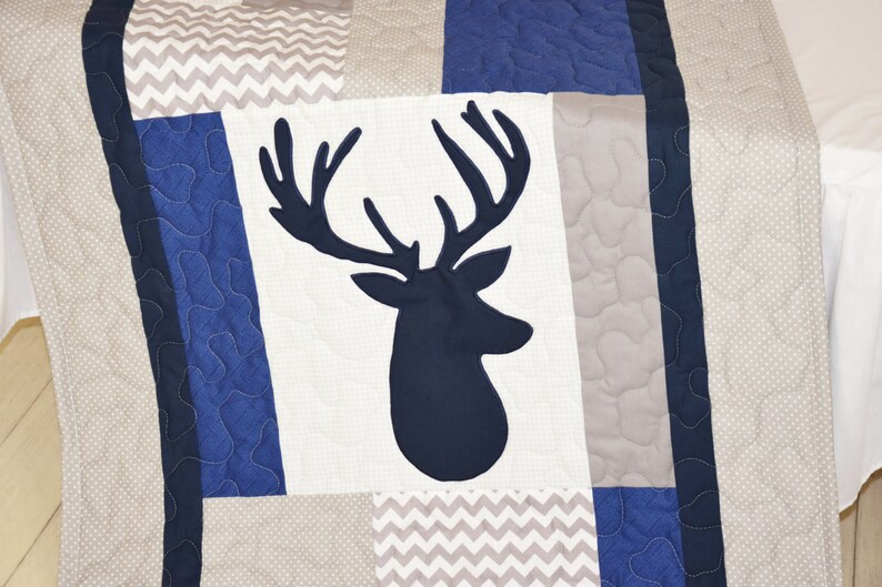 Deer Blanket Elk Chevron Quilt Hunting Nursery Boy Etsy