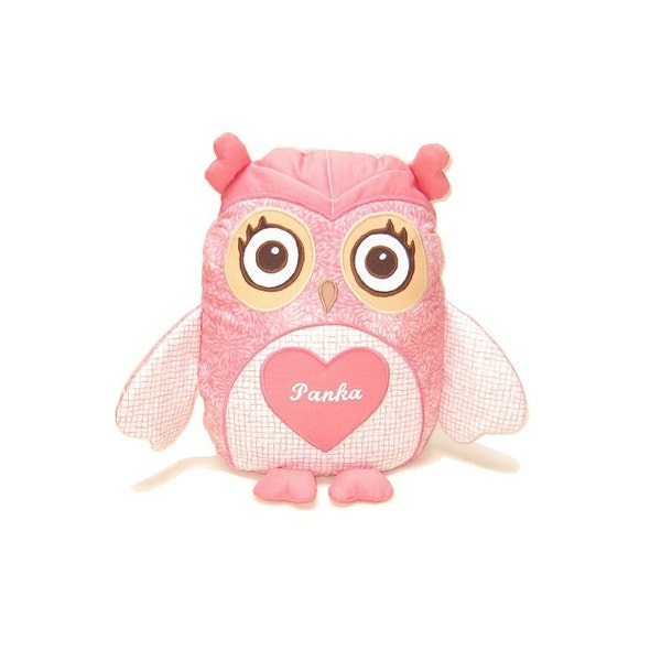 Owl Pillow, Custom Baby Pillow, Eco Friendly Stuffed Toy