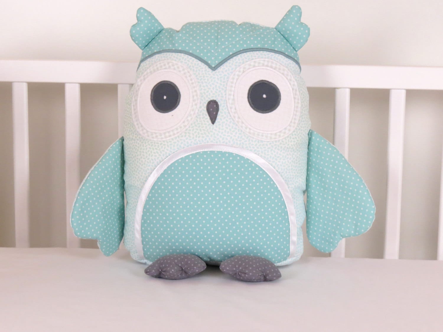 Kids Pillows Owl Pillowcases Teal And Gray Decorative Throw