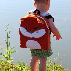 Kids Backpack,  Fox Toddler Backpack, Red  Fox Preschool Backpack, Toddler Gift
