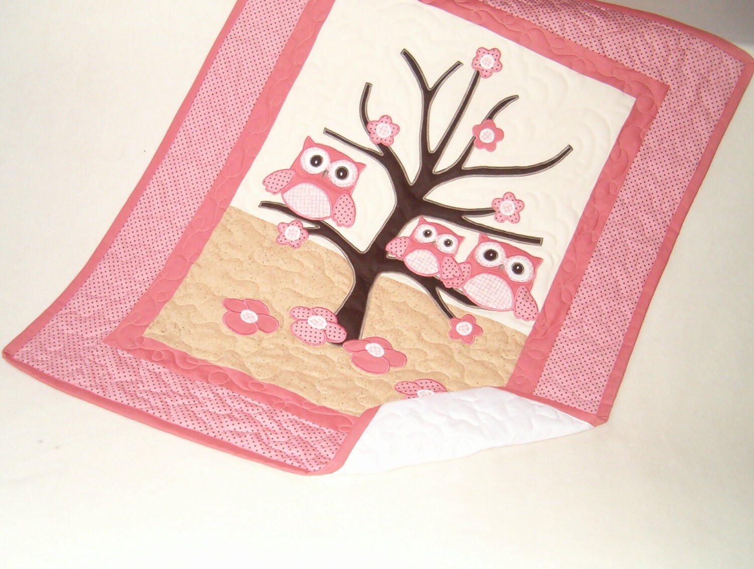 Owl Quilt,  Baby  Gift Ideas, Crib Bedding  Gift Guide, Organic Baby Blanket