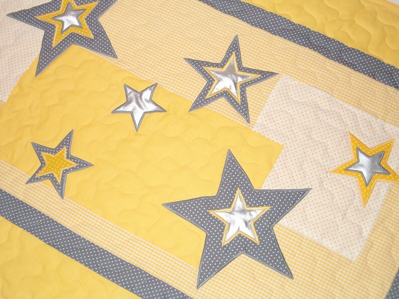 Star Quilt Crib Baby Quilt Organic Nursery Bedding Etsy