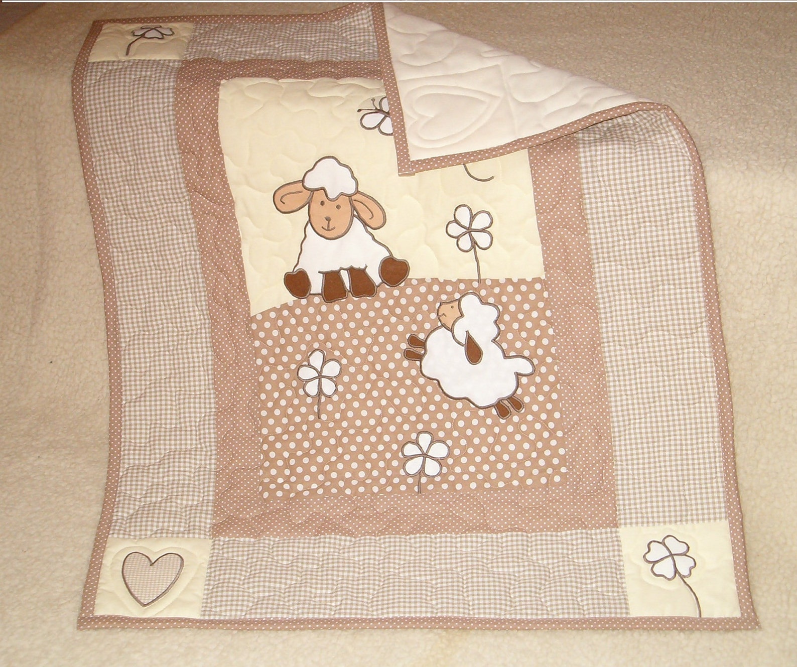Lamb Baby Blanket Natural Baby Quilt Blanket Etsy