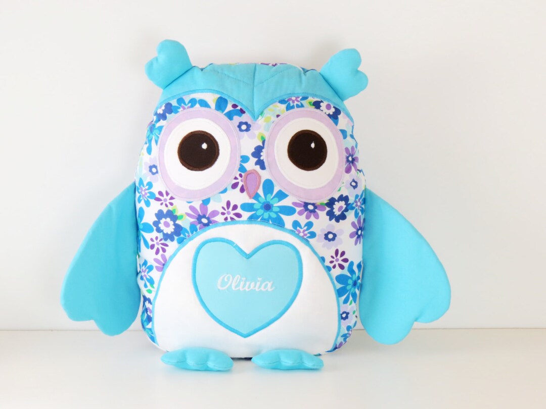 Owl Pillow Set Owl Pillow Case Stuffed Owl Personalized Owl Etsy