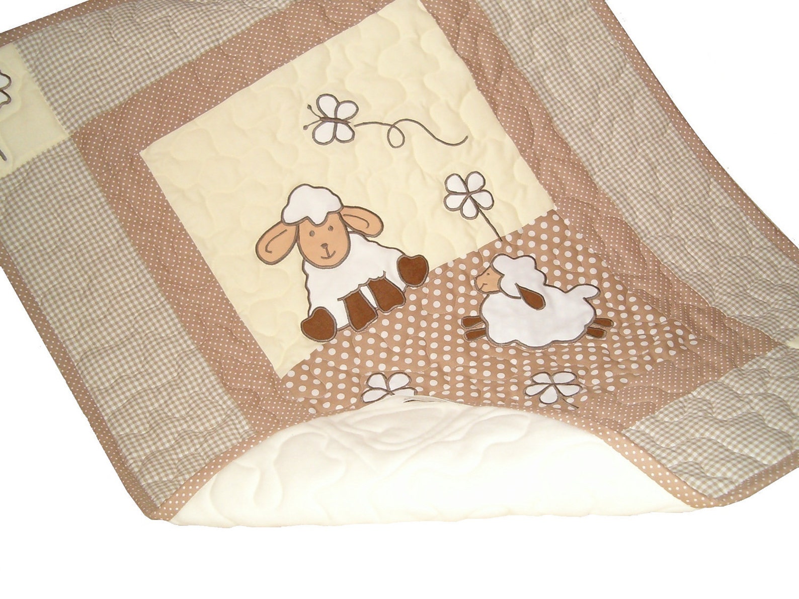 Lamb Baby Blanket Natural Baby Quilt Blanket Etsy