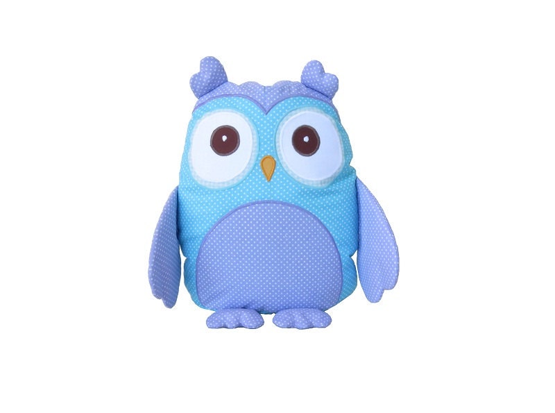 Decorative Owl Monogram Pillow Turquoise Owl Shaped Pillowcase