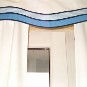 Nautical Window Curtains and  Valance -  Nautical Decor   (this is for a pair)