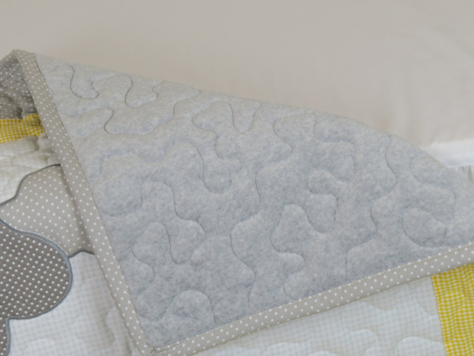 Gray Yellow Baby Blanket Grey Elephant Blanket Crib Blanket Etsy