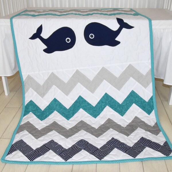 Whale Crib Bedding Etsy