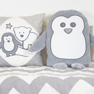 Penguin Pillow Plush Animal or Toddler Gift Penguin Pillow made from Soft plush