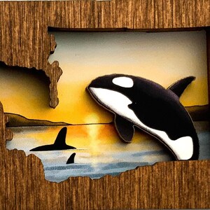 Orca Washington Ornament or Magnet