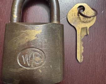 Cerradura WB de la compañía de gas N.I. con llave funcional.