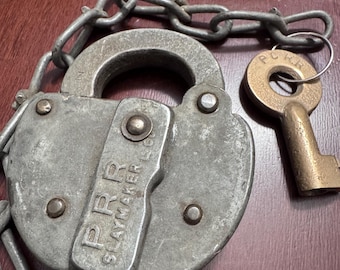 PRR Railroad Lock with Pacific Coast Working Key