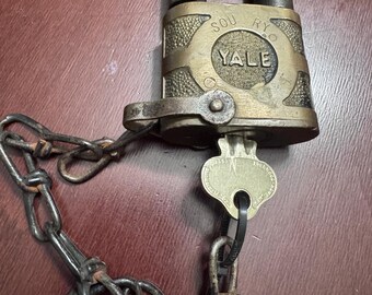 Yale SOU RY Lock with Chain and Working Key
