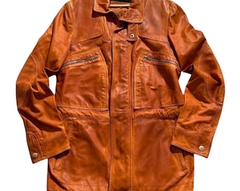 Blusa con zip in pelle di agnello stile Tom Ford Era di Gucci