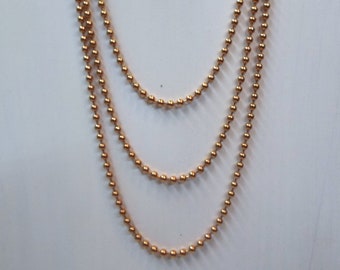 Vintage Rose Gold Ball Chain Super lange ketting 68" ketting Milor roestvrij staal