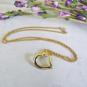 Strass Heart Chain Collier 20 « de long avec 1 » Pendentif coeur