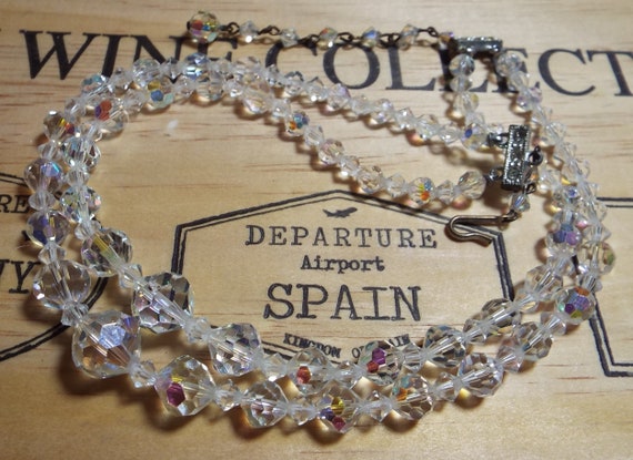 Aurora Borealis Double Strand Unsigned Necklace V… - image 8