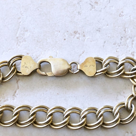 Sterling 925 Gold Wash Bracelet 10mm wide and 7-5… - image 1