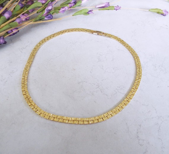 Vintage Gold Plated 16" Long 5mm Wide Nugget Styl… - image 2