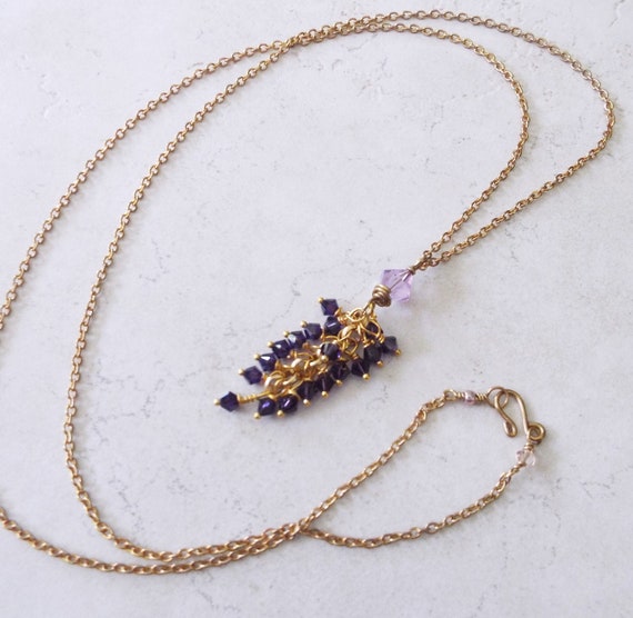 Beautiful Purple Vintage Style Swarovski Crystal … - image 3