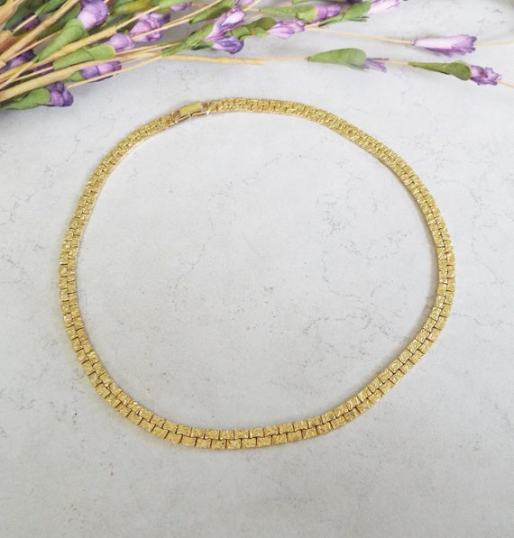 Vintage Gold Plated 16" Long 5mm Wide Nugget Styl… - image 6