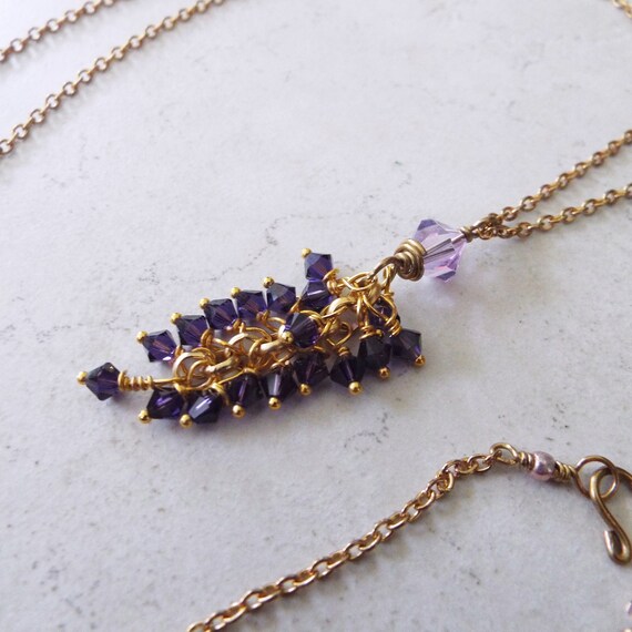 Beautiful Purple Vintage Style Swarovski Crystal … - image 4