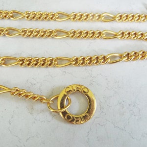 Vintage 80&#39;s to 90&#39;s CIRO Heavy Gold Chain Toggle Signed Necklace 32 Inches